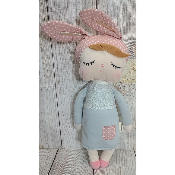 Metoo Plush Angela Bunny Stuffed Animal Sleeping Girl Kawaii 15" - Picture 1 of 6